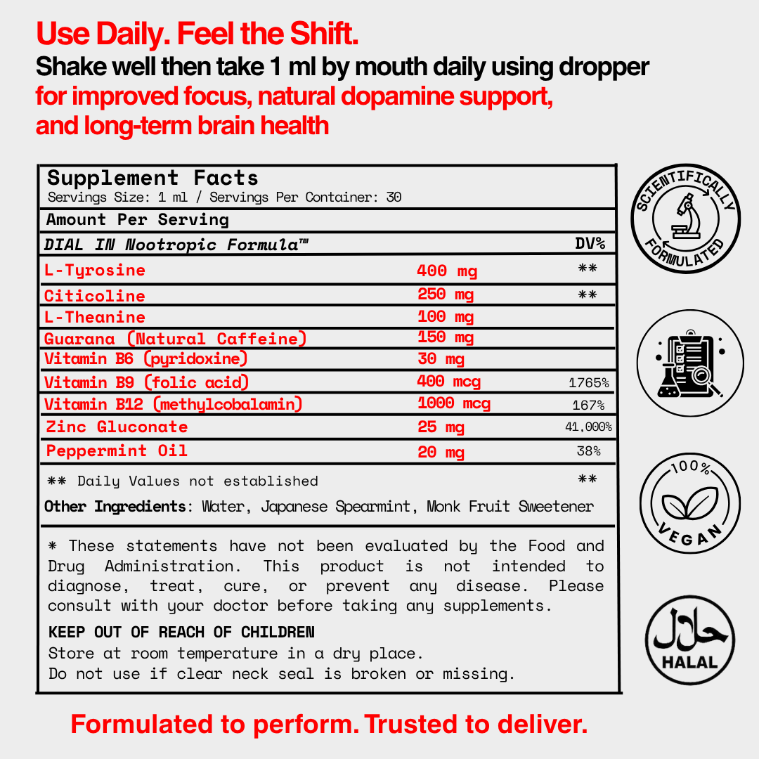 DIAL IN Nootropic Drops