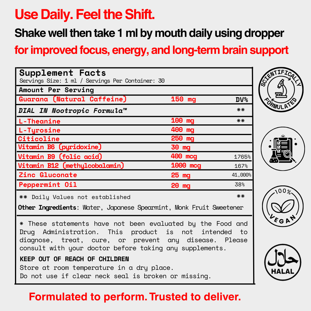 DIAL IN Nootropic Drops
